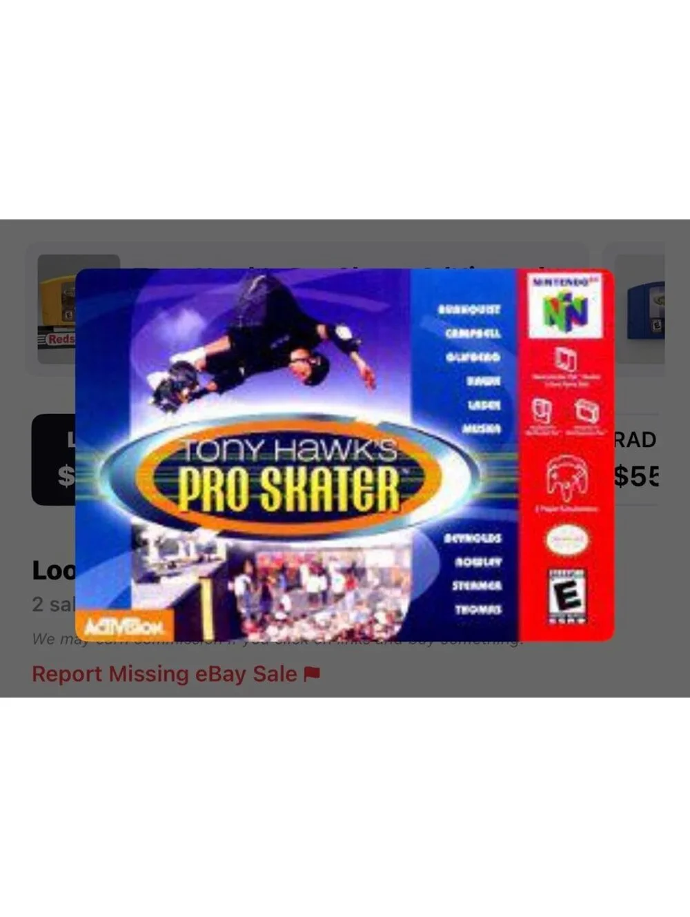 Tony Hawk Pro Skater for Nintendo 64